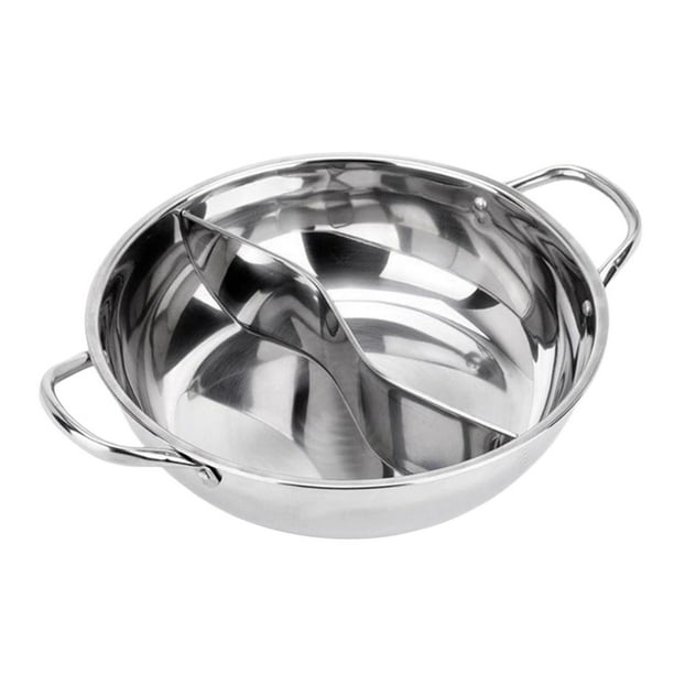 Olla caliente para sopa, cacerola de cocina, cacerola alta con 2 compartimentos para 30 centimetros