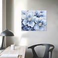 thumbnail image 3 of JRXY  Blue Flower Wall Art Orchids Floral Painting Bathroom Wall Decor Botanical Art Prints Framed For Walls 20x16in, 3 of 4