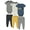 Wild, variant on Onesies Brand Baby Boys Bodysuits & Pants Set, 6-Piece Outfit Set, Sizes Newborn - 12 Months