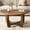 Walnut, variant on Coffee Table for Living Room - Mid Century Modern Coffee Tables with Triangle Top, Unique Small Round Coffee Table, Wood Oval Tea Table with Solid Legs for Bedroom, 35.8"x 22.5" x 16.2" Black