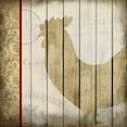 thumbnail image 2 of Allen, Kimberly 20x20 White Modern Wood Framed Museum Art Print Titled - Damask Rooster 1, 2 of 4