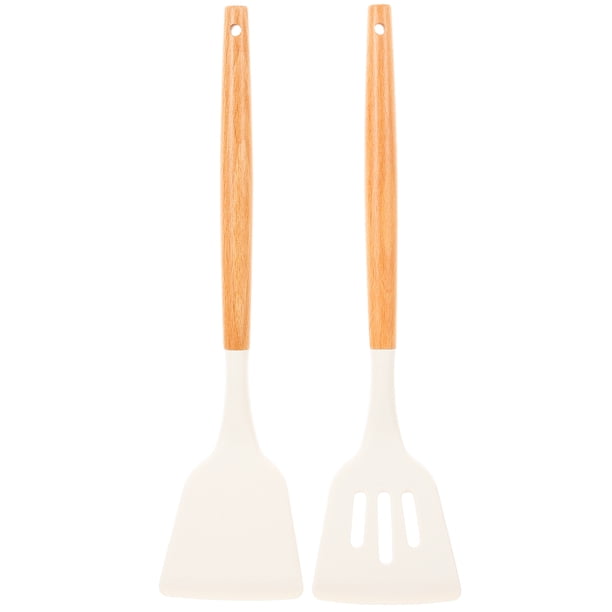 GOOHOCHY 2 espátulas de cocina antiadherentes, utensilios de cocina de silicona.
