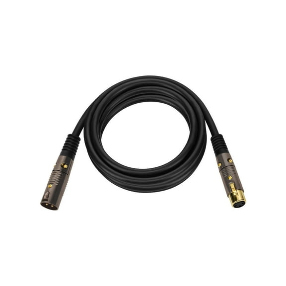 Monoprice XLR Male to XLR Female Cable [Microphone & Interconnect] - 15 Feet | Gold Plated, 16AWG - Premier Series