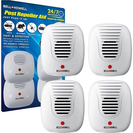 Bell + Howell Ultrasonic Pest Repeller 4Pcs Ultrasonic Pest Repellent