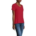 thumbnail image 4 of Hanes Women's X-temp Short Sleeve V-neck Tee, 4 of 5