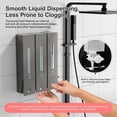 thumbnail image 3 of Shampoo and Conditioner Dispenser - Wall-Mounted 3-Chamber Shower Soap Dispenser, No-Drill, 1200ML Capacity, for Bathroom & Hotel, 3 of 6