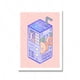 thumbnail image 3 of Póster con impresión en HD de latas de leche de plátano y sudor de coral, arte de pared de melocotón, pintura en lienzo, latas de dibujos animados, decoración del hogar de la sala de té real, 3 of 5