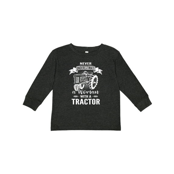 Inktastic Tractor Woman Girls Long Sleeve Toddler T-Shirt