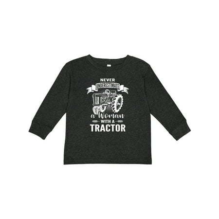 

Inktastic Tractor Woman Girls Long Sleeve Toddler T-Shirt