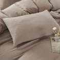 thumbnail image 4 of 3 Piece Duvet Cover and Sham Set - Premium Ultra-Soft - Wrinkle Resistant (Queen,Taupe), 4 of 6