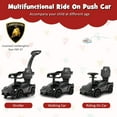 thumbnail image 2 of OLAKIDS Voiture Pousse-Pousse 3 en 1, Poussette Lamborghini sous Licence, Voiture Glissante et de Marche avec Poignée de Poussée, Musique, USB, Phare, Rangement sous le Siège, Jouet à Pousser avec les Pieds pour Enfants de 18 à 60 Mois, 2 of 9