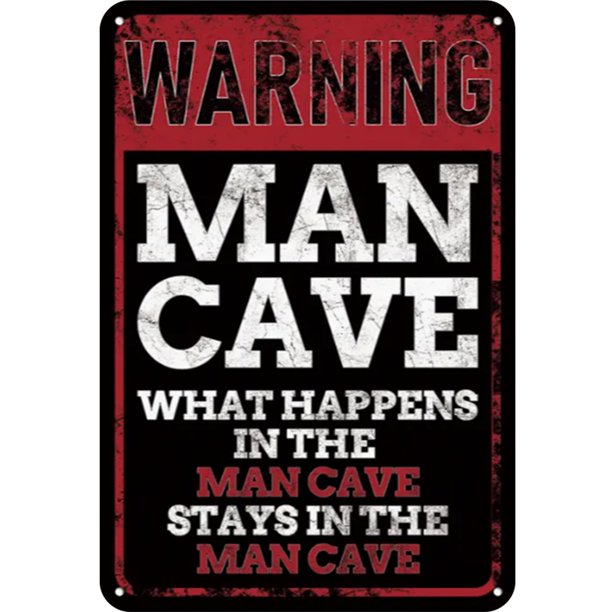 Placa de Metal Vintage de hierro, cueva de hombre, pintura Rectangular, Arte de la pared Decoración, 20x30cm