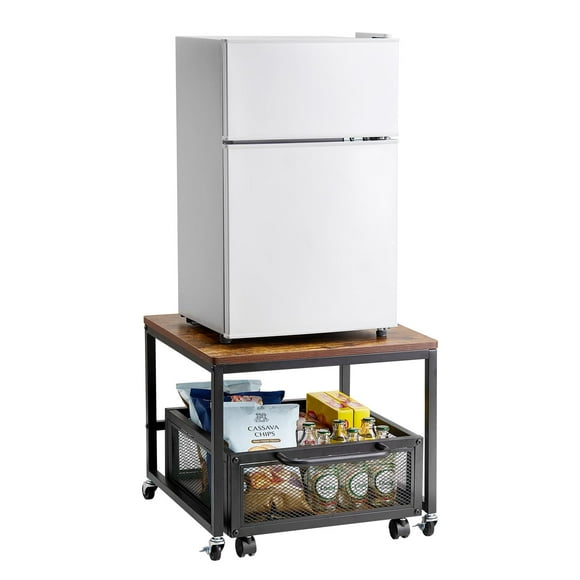 Minisoporte para nevera VEVOR de 90 kg con almacenamiento y ruedas giratorias