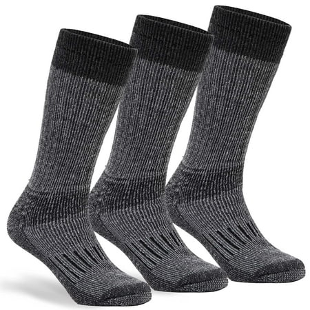 

Alvada Warm Thermal Wool Socks for Winter Moisture Wicking and Breathable Cozy Boot Socks Charcoal SM
