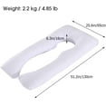 thumbnail image 5 of SHANNA Pregnant Women's Pillows, 51-inch White U-Shaped Full Body Maternity Pillow(fill material is Cotton), 5 of 7