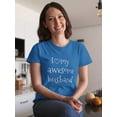 thumbnail image 2 of I Love My Awesome Husband Graphic Women Royal Blue T-Shirt, Female Large, 2 of 4