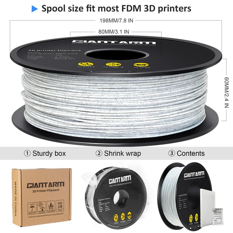 Official Creality PLA Filament 1.75mm, Hyper PLA High Speed 30-600mm/s 3D  Printer Filament PLA, 1KG(2.2lbs) Spool White PLA, Dimensional Accuracy