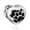 Paw prints, variant on ROSIANNA 925 Sterling Silver Charm for Women Bracelet Heart-Shaped Spiral Pendant