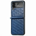 thumbnail image 2 of Dteck Case for Samsung Galazy Z Flip 4 6.7" 2022, Retro PU Leather Case with Luxury Embossed Diamond Grid Anti-drop Anti-seismic Stand n Folding Design Shockproof Case For Samsung Z Flip 4, Darkblue, 2 of 12