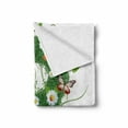 thumbnail image 2 of Letter B Soft Flannel Fleece Blanket, Uppercase B Sign with Flourishing Daisies Exotic Garden Plants Butterflies Fresh, Cozy Plush for Indoor and Outdoor Use, 50" x 60", Multicolor, by Ambesonne, 2 of 6
