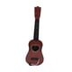 thumbnail image 3 of Ukelele de juguete para niños, mini guitarra de 4 cuerdas, instrumento musical de juguete marron oscuro, 3 of 9