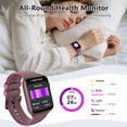 thumbnail image 5 of Smart Watch for Android and iPhone Samsung, 1.91'' Smartwatch for Women Men, 100+ Sports Modes Fitness Tracker with Answer Make Calls/Message Reminder, IP68 Waterproof, Purple, 5 of 11