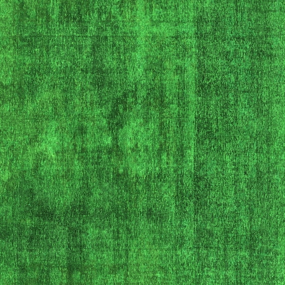 Ahgly Company Indoor Square Abstract Green Modern Area Rugs, 4' Square
