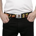 thumbnail image 3 of Nickelodeon Belt, Seatbelt Buckle Belt, Norbett Daggett Pose Now You Can Panic Black Yellow Red, 30 to 44 Inches, 3 of 9