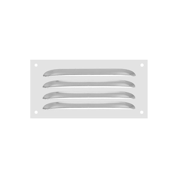 Uxcell 8 x 4 Inch Stainless Steel Vent Cover, Screen Air Grille HVAC Louvered Grill, Silver Tone