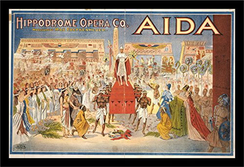 AIDA hippodrome opera CO MAX faetkenheuer 12x8 "RISTAMPA POSTER Cleveland 1908 