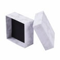 thumbnail image 5 of Square Kraft Cardboard Jewelry Boxes Marble Pattern Necklace Pendant Boxes for Jewelry White 7.5x7.5x3.55cm, 5 of 9