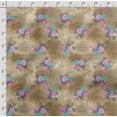 thumbnail image 4 of Soimoi Floral Print, Silk Fabric, Decor Sewing Fabric by The Yard 42 Inch Wide,Decorative Fabric for Shirts Suits Ties, Brown, 4 of 5