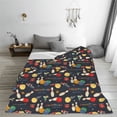 thumbnail image 6 of Throw Blanket for Couch Sofa and Bed, Christmas Holiday Bowling Super Soft Plush Throw Blanket, Fuzzy Cuteness Comfy Warm Washable Flannel Blanket & Throws for All Season 50"x40", 6 of 7