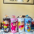 thumbnail image 2 of Taza infantil de dibujos animados de Shin-Chan de Crayon, linda taza de acero inoxidable 304 con aislamiento al vacío de doble capa, taza portátil con pajita, 2 of 7