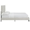 thumbnail image 5 of Weston Home Brielle Black Finish Frame with Velvet Upholstered Platform Queen Bed, Cream, 5 of 10
