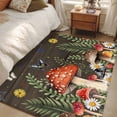 thumbnail image 4 of Spring Mushrooms Area Rugs 3'x5', Washable Small Throw Rugs for Living Room Bedroom, Farmhouse Pastoral Botanical Brown Wood Indoor Outdoor Rug Non-Slip Low Pile Carpet Runner Reversible Floor Mats, 4 of 8