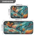 thumbnail image 3 of 2-Piece Kitchen Mat Set Non Slip Washable Floor Mats Decorative Rugs for Kitchen Sink Laundry Abstract Leaves, 3 of 7