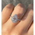 thumbnail image 5 of solitaire jewels 2CT Pear Moissanite Halo Engagement Ring For Women, 10K Rose Gold, 5 of 6
