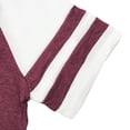 thumbnail image 3 of NISVIYA Summer Plus Size Tops for Women Baseball Shirts Striped Tunics Woman Jersey T-shirts Wine Red, 3 of 5