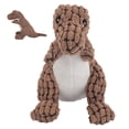 thumbnail image 3 of Soft Puppy Chewing Toy, Dog Squeaky Toy Dinosaur Shape Interactive  For Small Medium Pet Orange,Navy Blue,Light Brown, 3 of 8