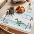 thumbnail image 3 of Coastal Placemats Set of 4 Summer Beach Nautical Ocean Palm Tree Place Mats Indoor Wipeable Table Mats Washable Cloth Dining Table Placemats for Kitchen Holiday Party Home Decor 13x19 Inch, 3 of 9