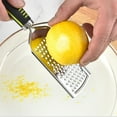 thumbnail image 6 of Cheers US 3pcs/set Lemon Zester & Heavy Duty Cheese Grater & Vegetable Grater — Parmesan Cheese Lemon, Garlic, Nutmeg, Chocolate, Fruits, Vegetables, Ginger Grater - Cheese Shredder, 6 of 7