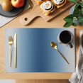 thumbnail image 2 of Navy Blue Grey Ombre Placemats Set of 6, Farmhouse Gradient Minimalist Placemats for Dining Table, Place Mats for Kitchen Tabletop, Waterproof Wipeable Dining Table Mats Set, 2 of 9