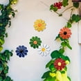 thumbnail image 5 of Outdoor Metal Wall Art, Metal Flower Wall Art, 3 in Diameter, Colorful Floral Wall Sculptures, 6 Pc Set, Patio Porch Accents, 2026 Decorations, 5 of 6