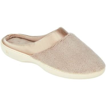 isotoner terry embroidered scalloped clog