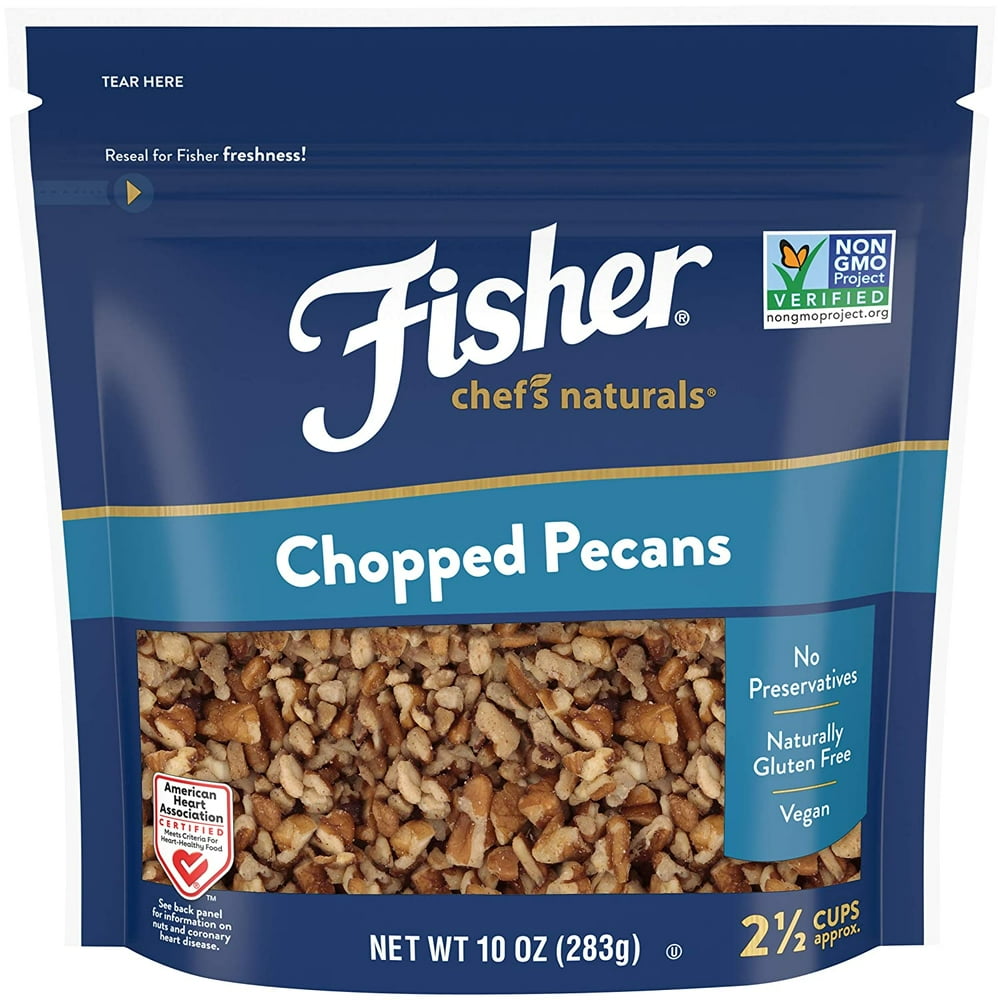 Fisher Chopped Pecans, No Preservatives, NonGMO, Heart Healthy, 10 oz