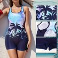 thumbnail image 2 of WEAIXIMIUNG Paréo de Maternité pour Femmes Dames Grande Taille Course Ajusté Imprimé Plage Surf Combinaison Maillot de Bain, 2 of 7