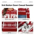 thumbnail image 5 of UVPLove Women's Lightweight Button-Down Cardigan Sweater,Christmas Red,3XL,(S-3XL), 5 of 8