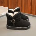 thumbnail image 4 of Linfrsh Toddler Snow Boots Infant Snow Boots Premium Soft Sole Anti-Slip Warm Winter Prewalker Toddler Boots Black,11.5, 4 of 7