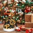 thumbnail image 6 of Honeii Scottish Blue Plaid Sunflower Print Hat Santa Claus Hat For Xmas Party, Christmas Caps For Boys Girls Child,Christmas Beanie, 6 of 6